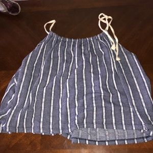 Striped blue and white urban outfitters top